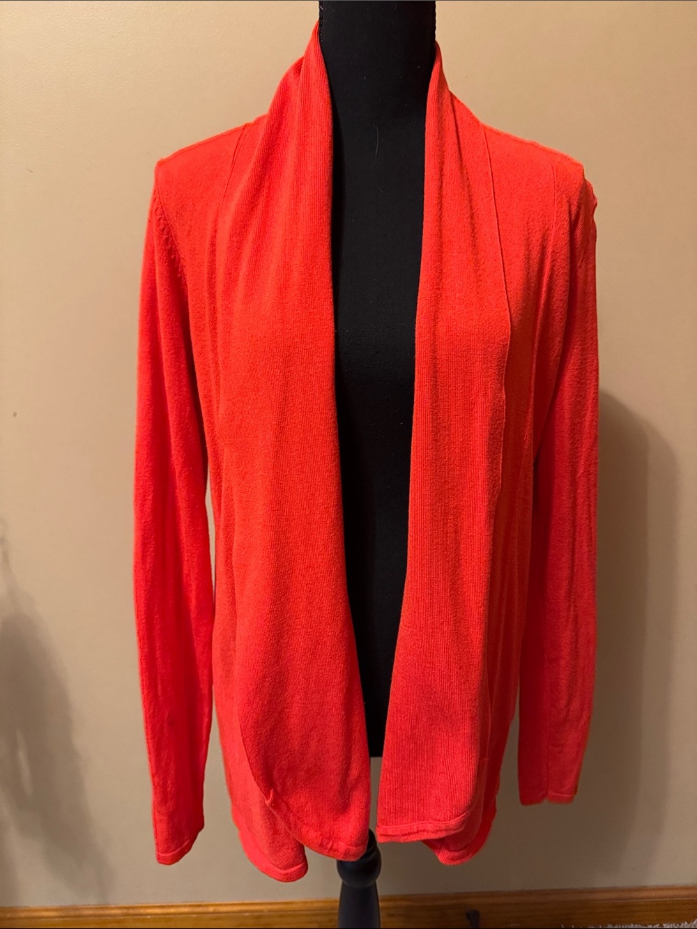 Red Open Drape Front Cardigan by Red